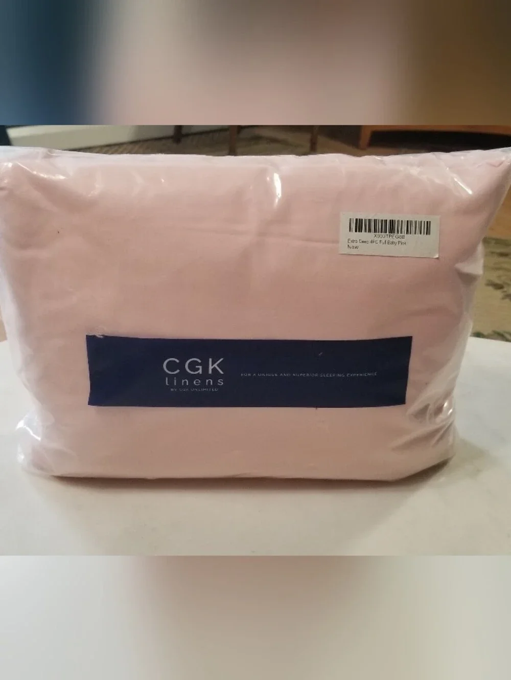 Full Size 4 Piece Deep Pockets Sheet Set Baby Pink NEW IN PACKAGE